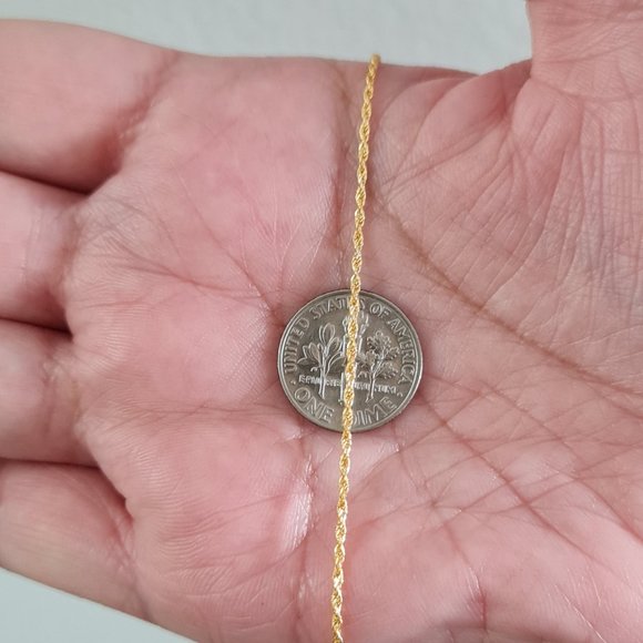 Twisted gold necklace 18k - Picture 6 of 14